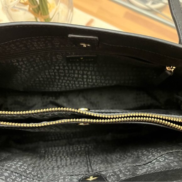Kate Spade Black Leather tote - Picture 3 of 8